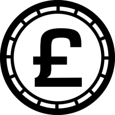 Pounds Money Coin Icon Svg Vector, Free Vectors File